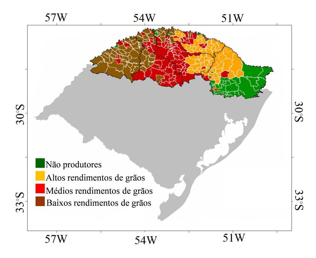 73 (Figura 14). O rendimento médio foi de 1.444 kg ha -1 (grupo 1), 1.746 kg ha -1 (grupo 2) e 2.