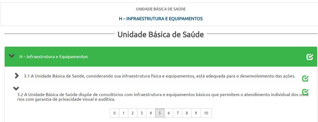 A medida com que forem selecionando a nota, o ícone vai ficando verde e partindo para o próximo padrão