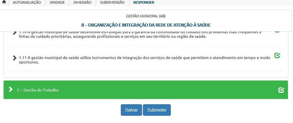 A opção SALVAR, permite que você guarde as informações para editar no próximo acesso.