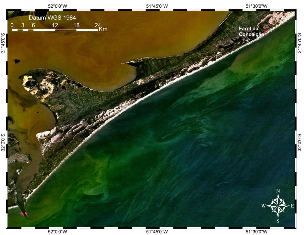 Resultados e Discussão Figura 24 - Fragmento de imagem de satélite Landsat 7.