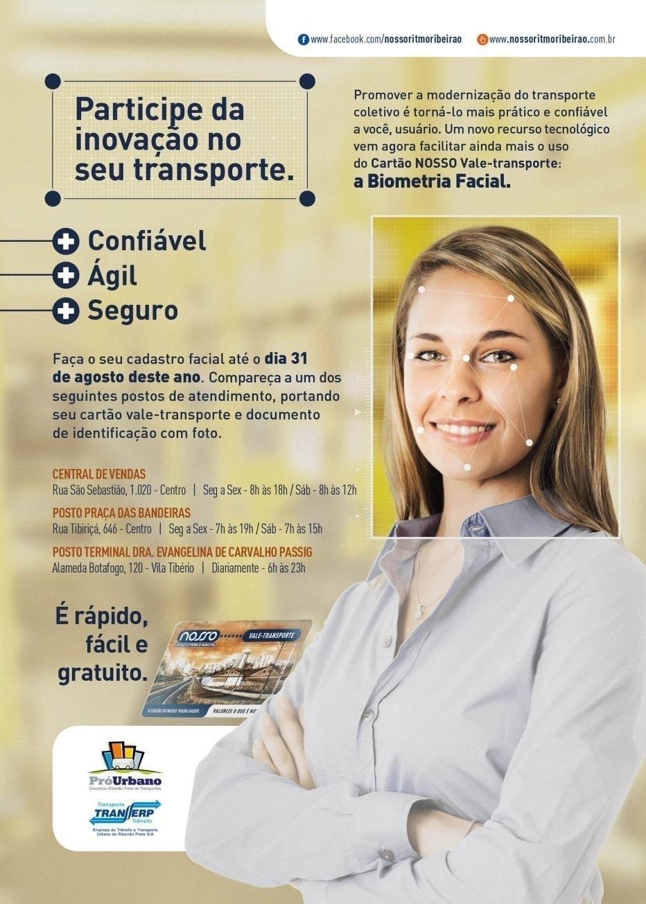 Divulgação do cadastramento facial Cartaz