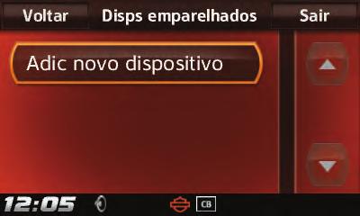 Bluetooth Emparelhar um telefone ou outro dispositivo 1. Ativar Bluetooth no dispositivo e tornar o dispositivo detetável. 2. Selecionar COM no ecrã INÍCIO. 3.