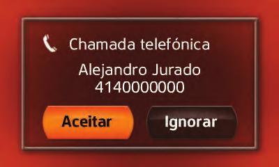 Receber uma chamada 1. Premir ou selecionar ACEITAR. Reconhecimento de voz 1. Premir o interruptor de reconhecimento de voz (1). 2.