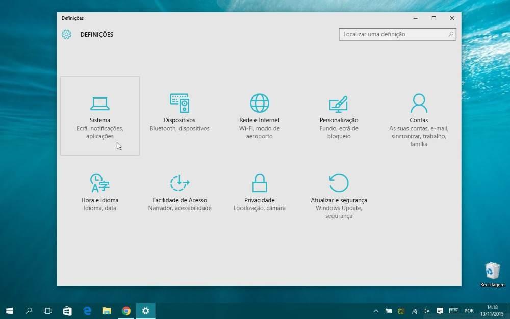 10. Vamos apenas dizer ao sistema que passa a instalar as aplicações no local pretendido. Comecem por aceder às Definições do Windows 10, abrindo o Menu Iniciar.