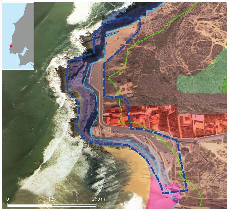 POOC SADO Na Praia do Magoito localizam-se ruínas de equipamentos (restauração, apoio de praia, infra-estruturas de natureza militar) e habitações, em áreas de Domínio Público Hídrico e de elevado