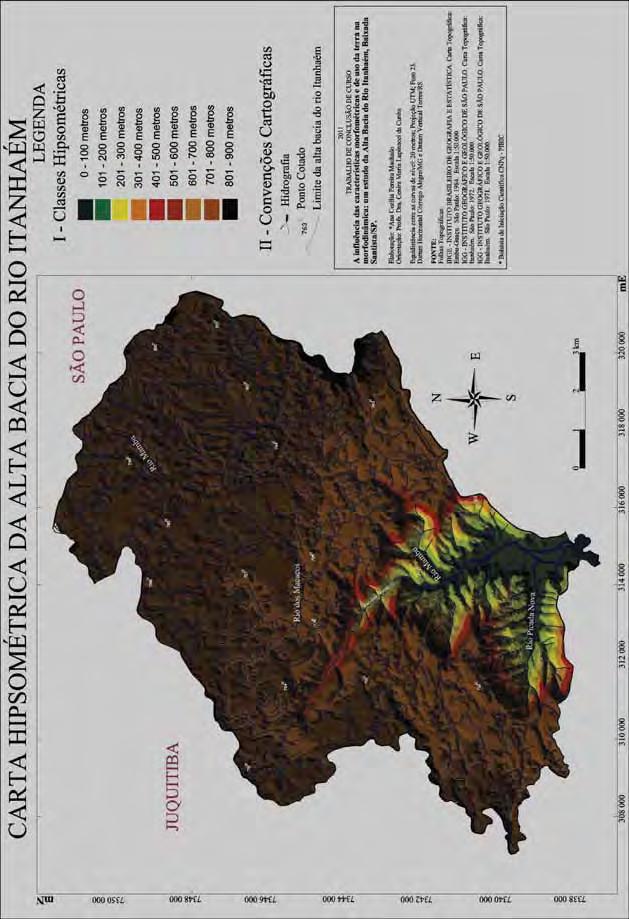 Página 40 Figura 8 - Carta Hipsométrica da alta bacia