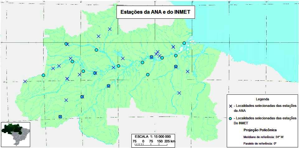 dados climatológicos acumulados ao longo de vários anos pelas estações medidoras do INMET (Instituto Nacional de Meteorologia) distribuídas em território brasileiro.