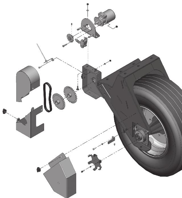 6.16 - Montagem do sistema de controle para aplicação em taxa variável (opcional) PROTEÇÃO MOTOR HIDRÁULICO Quando o implemento