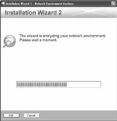 5 Atribuição de um endereço de IP 1. Execute o Assistente de instalação 2 que se encontra no directório Utilitários de Software no CD de software. 2. O programa procederá à análise do seu ambiente de rede.