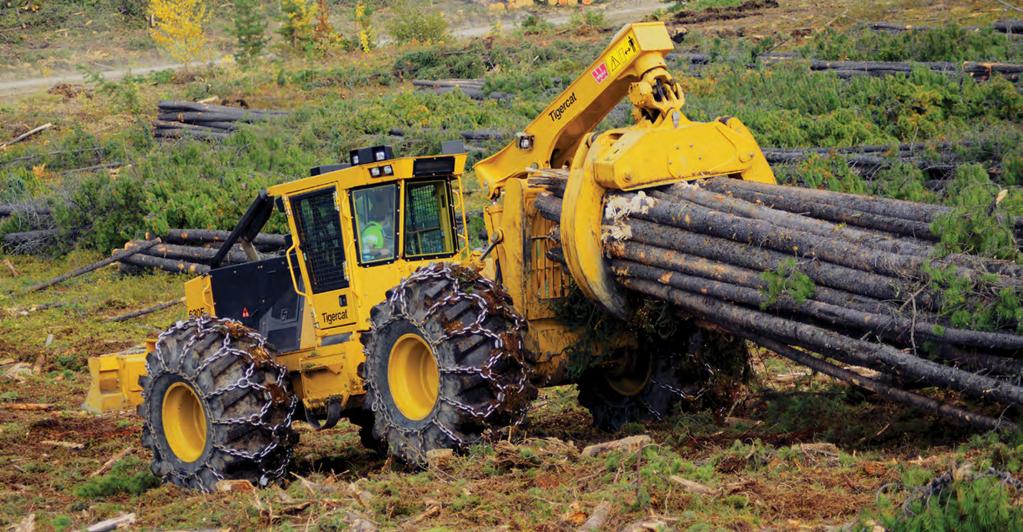 SKIDDERS DE QUATRO RODAS OS SKIDDERS DA SÉRIE E DA TIGERCAT SÃO OS MAIS AVANÇADOS, EFICIENTES E PRODUTIVOS DO MUNDO.