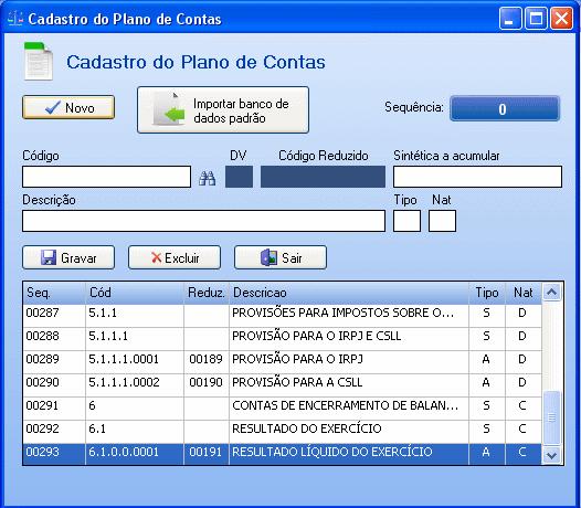 Cadastro do Plano de Contas O AlfaCont possui dois cadastros de plano de contas: Plano de Contas Padrão e Plano de Contas Normal.