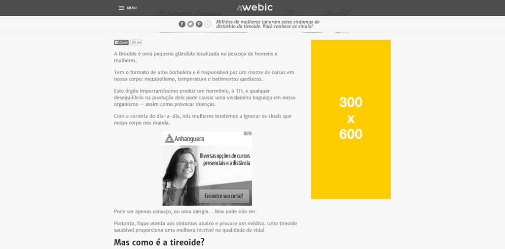 Formatos disponíveis Super Banner Sidebar Formato: GIF, HTML5, Vídeo e JPEG