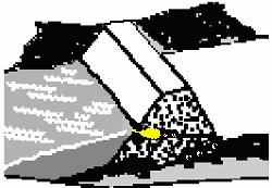 Figura 6.15 Sumidouros. Manual de Segurança e Inspeção de Barragens, 2002. Ações corretivas/emergenciais: pesquisar a causa exata do sumidouro. Inspecionar toda a barragem procurando infiltrações.