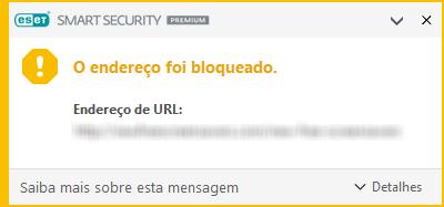 Para mais informações sobre este evento vá para Ferramentas > Relatórios > Sites filtrados no menu principal.