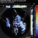 pelo radar meteorológico de Canguçu, que permitiu o monitoramento de seu deslocamento até às 05:00