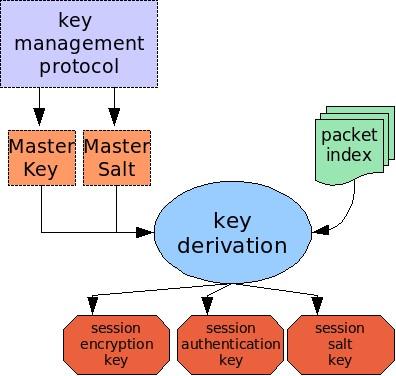 A segurança da criptografia depende do segredo da chave, e não do algoritmo que, geralmente, é de domínio público, para isso o SRTP usa dois tipos de chaves: Session Keys e Master Keys.
