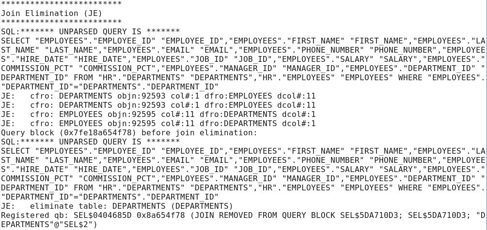 Subquery Unnesting + JE O plano de