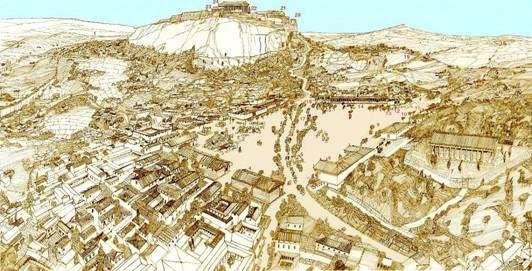 Atenas (Reconstituição: Grécia) Tenochtitlan (Reconstituição: México) Essa nova