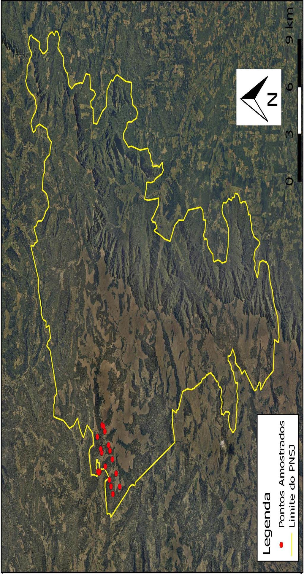 13 Figura 2: Área do PNSJ, SC, Brasil, com as áreas