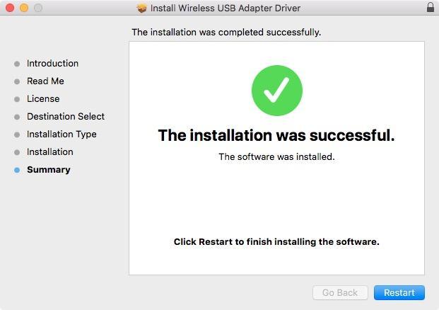 instalação foi concluída com sucesso). Clique em Restart (Reiniciar) para reiniciar o seu computador. 12.
