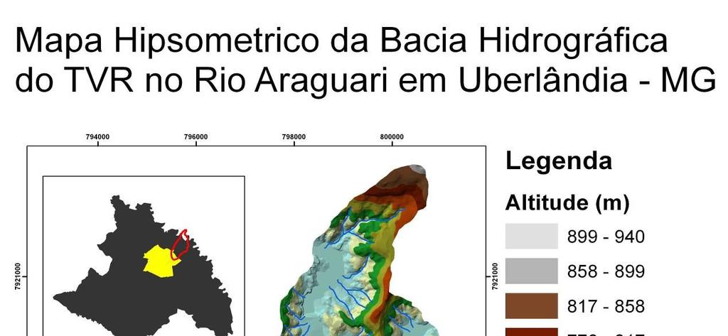 Rio, as altitudes vão aumentando gradativamente até atingir a