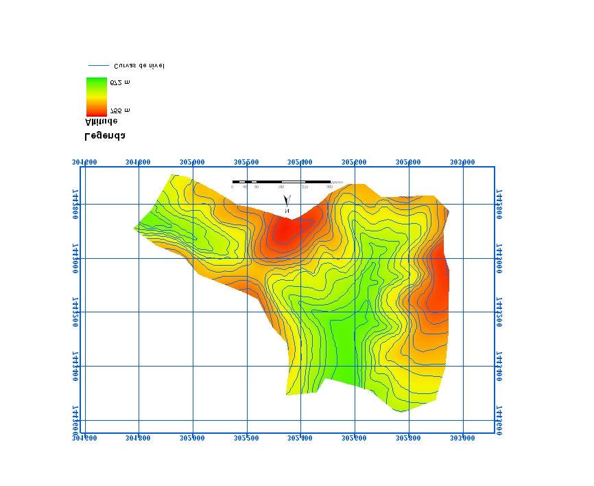 Figura 4- Mapa de MDE da área de estudo no CAPTA-Frutas.