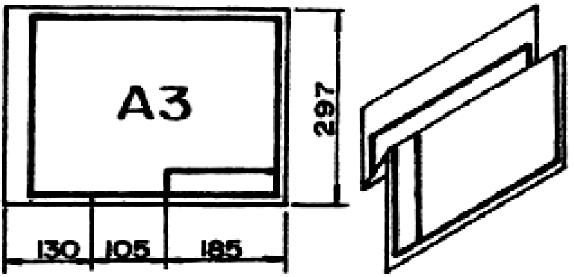 Dobragem da folha padrão A2 Dobragem da folha padrão A3 Designação A0 A1