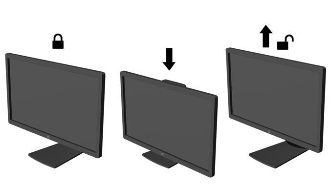 Um monitor que é posicionado abaixo e reclinado pode ser mais confortável para usuários com lentes corretivas.