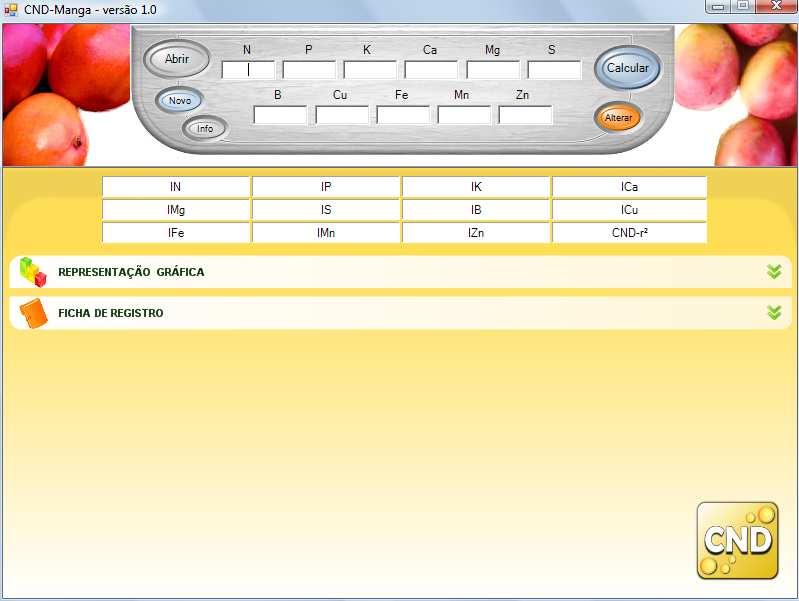 SOFTWARE CND-MANGA Tela de