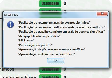 Listar atividades independentes das horas: De acordo com a regulamentação do PPC-Nutrição 2013 (ver no site) algumas atividades independem das horas