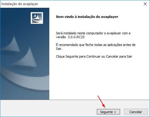 exe Nota: O ficheiro avaplayer.3.0.0.rc25.setup.exe, é meramente ilustrativo, pois poderá ser outra versão, mas sempre no formato: avaplayer.x.y.z.setup.exe Este ficheiro deve ser executado num utilizador com permissões de administração.