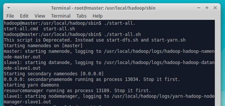 sudo adduser hadoop sudo Passo 3) Copiar estrutura do master para slave Nota 5: Os próximos passos são realizados no master Por fim, devem voltar a ligar-se ao master e copiar parte da estrutura do