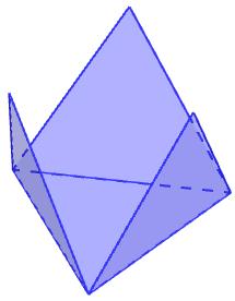 o GeoGebra retorna o molde do cubo de aresta de comprimento 1 e 70% aberta. Entrada.