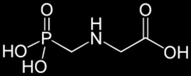Fig. 1. Fórmula estrutural do equivalente ácido de glifosato N-(fosfonometil) glicina (Acesso em: 23 de março, 2015. Disponível em: http://es.wikipedia.
