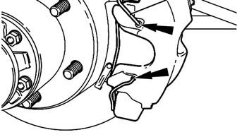 Encaixe a mola de apoio das pastilhas (3), nas regiões indicadas. 6. Instale o conjunto da roda e pneu.