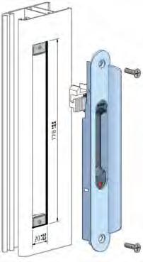 Fecho de embutir com pega para séries perimetrais Sliding lock with handle for perimetral series Cierre de embutir con tirador para series perimetrales Fermeture laterale avec poignée pour séries