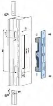 6550 608 P Fecho de unha simples / Lever lock mechanism Cierre simples de uña /