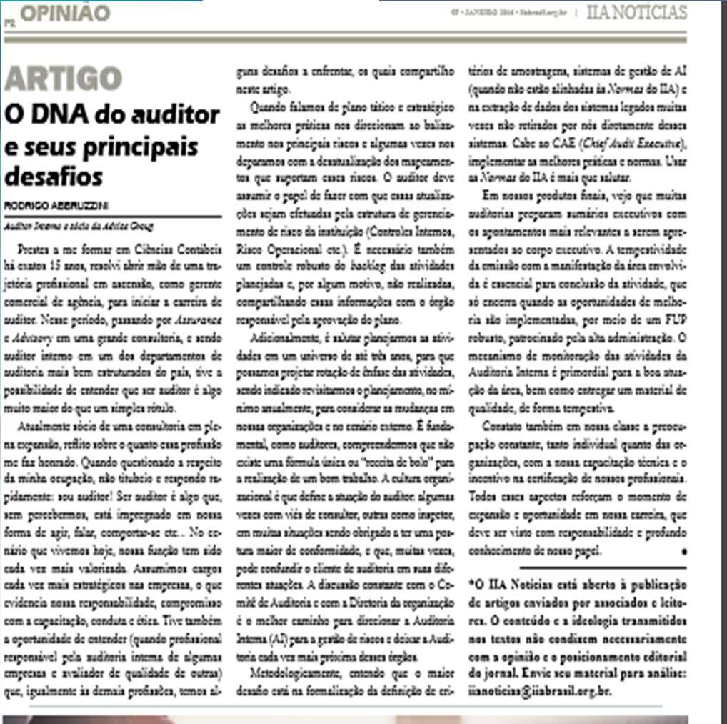 Conclusão O ambiente atual e o desejo de mudança, reforçam o momento de expansão e oportunidade em nossa carreira, que deve ser visto com responsabilidade e profundo conhecimento