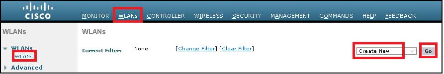 Etapa 2. Escolha um nome para o SSID e o perfil, a seguir clique-o aplicam-se. CLI: > config wlan create <id> <profile-name> <ssid-name> Etapa 3. Atribua o servidor Radius ao WLAN.