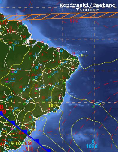 da Paraíba, Pernambuco e Rio Grande do Norte, associado a uma Circulação Anticiclônica zonal.