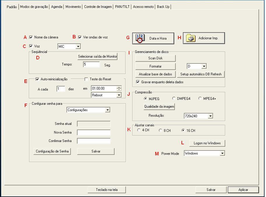 CONFIGURAÇÃO DOS USUÁRIOS Para configurar o usuário o técnico terá que entrar nas configurações do Servidor Sekron AD na primeira tela, na aba padrão você fará as configurações