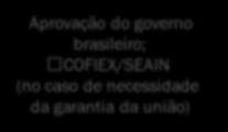 Implementação & monitoramento + Aprovação do governo brasileiro; COFIEX/SEAIN (no caso de