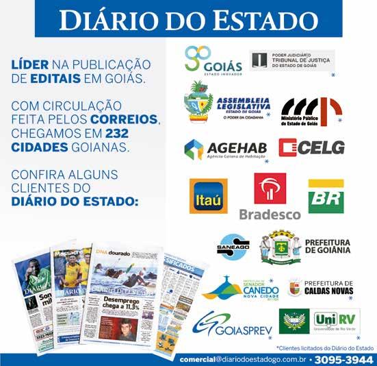 2 classificados Goiás, Tocantins e DF, 14 de outubro de 2017 DIÁRIO DO ESTADO JD.