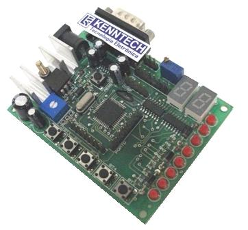 Plataforma Mini-Didática KDS-014 - Fontes e s Placa didática baseada no micro -controlador PIC16F877A, Ideal para quem esta