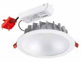 Syl-Lighter LED II Downlight LED de elevado rendimento com IP44 características : Syl-Lyghter LED II está disponível em 4 tamanhos diferentes de corpo redondo: 165mm, 195mm, 220mm e 240mm Syl-Lighter