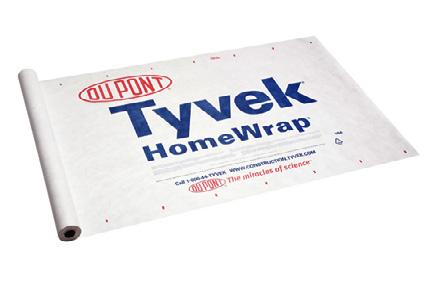 MEMBRANA TYVEK HOME WRAP ROLO 0,91MX30,5M Características Técnicas Formato do rolo Propriedades Tyvek 0,91 m Tyvek 2,74 m Comprimento 30,5 m 30,5 m Largura 0,91 m 2,74 m Rolo 27,8 m2 83,6 m2 Formato