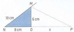metros? 7- Na figura abaixo, MP é a bissetriz interna de M.