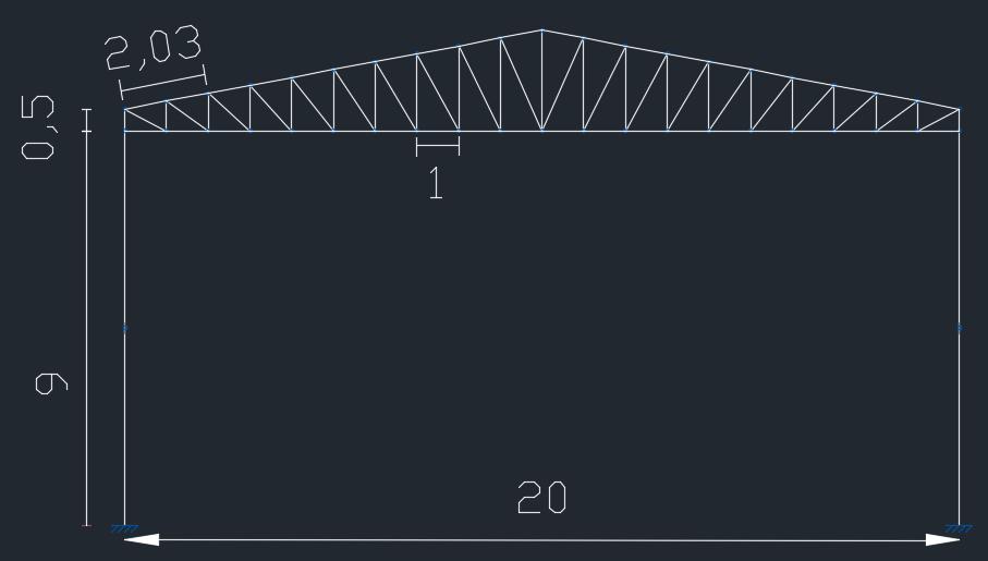 52 4.7. Análise e dimensionamento das estruturas 4.7.1. Definição da geometria e considerações sobre os perfis Com os dados de cargas atuantes, definidos nas seções 4.1 a 4.