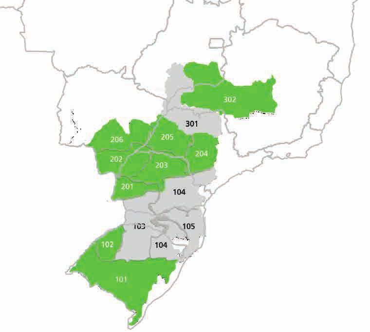 PONTOS FORTES Alta estabilidade Ampla adaptação geográfica Excelente engalhamento Excelente sanidade foliar SOJA M 6410 IPRO CARACTERÍSTICAS FENOTÍPICAS Grupo de maturidade Hábito de crescimento Cor