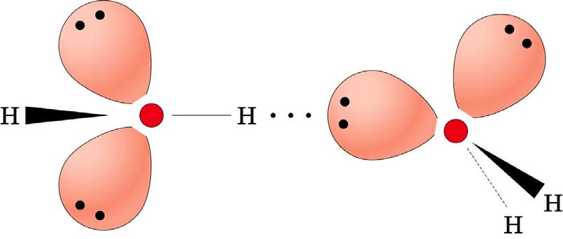 1. A geometria da molécula de água Segundo o modelo de repulsão electrónica da camada de valência (VSEPR) a água apresenta uma geometria tetraédrica não perfeita, ou seja, uma estrutura angular: O =